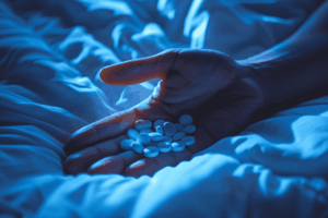 Main tenant des médicaments