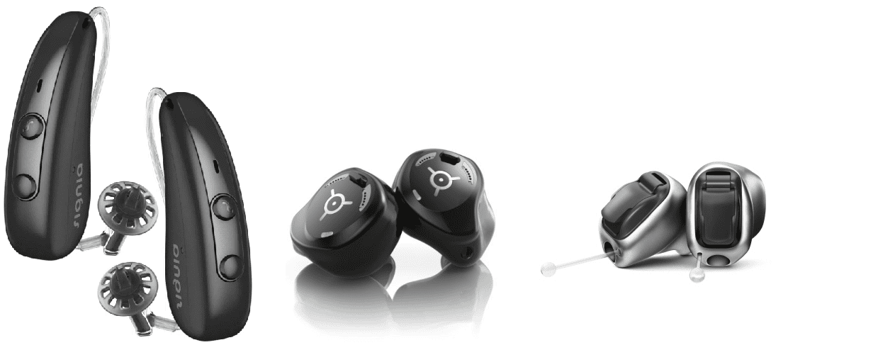 Aide auditive contour oreillette et intra auriculaire